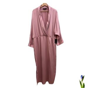 Eloquii Pink Maxi Dress satin pink elegant size 22/24